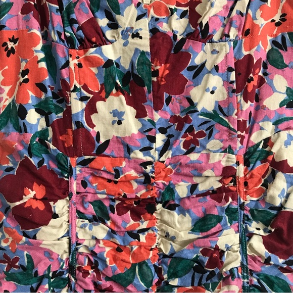 OLIVACEOUS PUFF SLEEVE OFF SHOULDER RUCHED MINI FLORAL DRESS - Picture 2 of 7